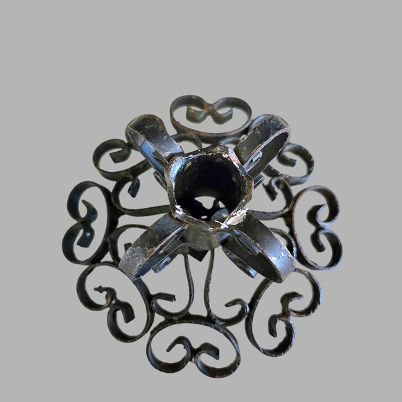 Handforged Metal Candlestick Holder, Rustic Country Cottage Victorian style - Picture 6 of 7